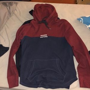 Hollister Red/Blue Thin Hoodie Size M
